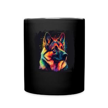Hunde Deutscher Schäfer Hundeliebhaber - Tasse einfarbig - Schwarz - Vorne