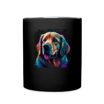 Hunde Spruch Golden Retriever Design - Tasse einfarbig - Schwarz - Vorne