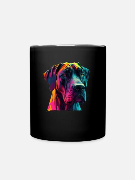 Hunde Spruch Deutsche Dogge für Hundeliebhaber - Tasse einfarbig - Schwarz