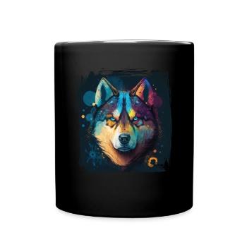 Hunde Spruch Huskie Design für Hundeliebhaber - Tasse einfarbig - Schwarz - Vorne