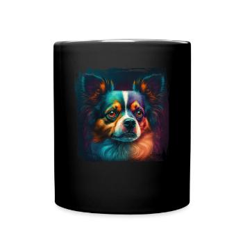 Dog Saying Papillon Design for Dog Lovers - Full Colour Mug - black - Front