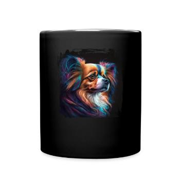 Dog Saying Papillon Design for Dog Lovers - Full Colour Mug - black - Front