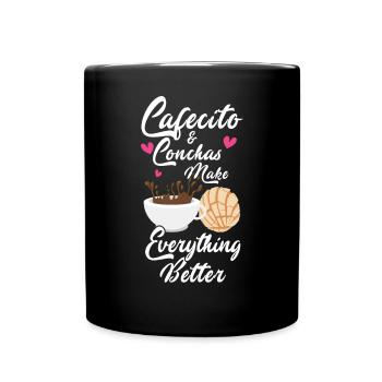 Pan dulce de Cafecito y Chisme Concha - Mug uni - noir - Devant
