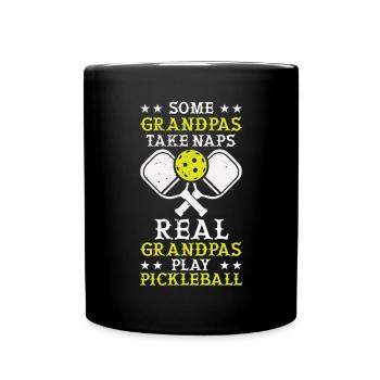 Opa Pickleball Paddel - Tasse einfarbig - Schwarz - Vorne