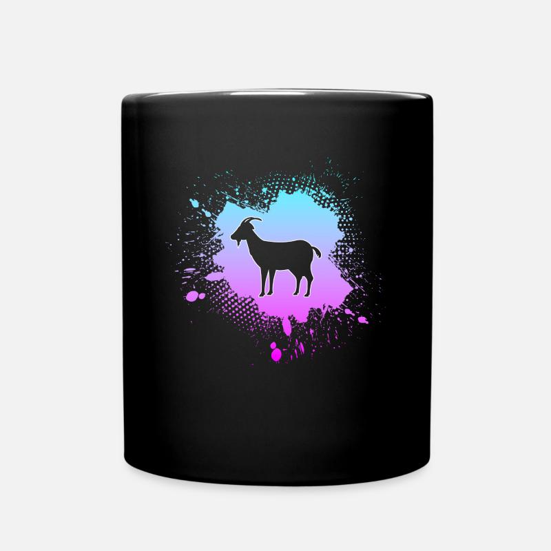 Ziege - Tasse einfarbig - Schwarz
