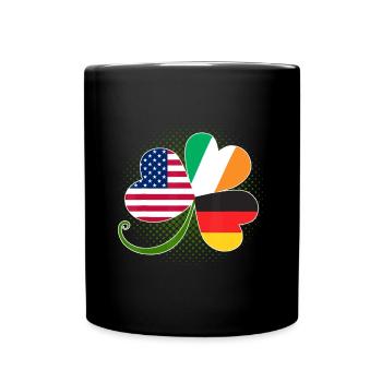 American German And Irish Roots DNA - Full Colour Mug - black - Front