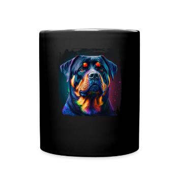 Hunde Spruch Rottweiler Design für Hundeliebhaber - Tasse einfarbig - Schwarz - Vorne