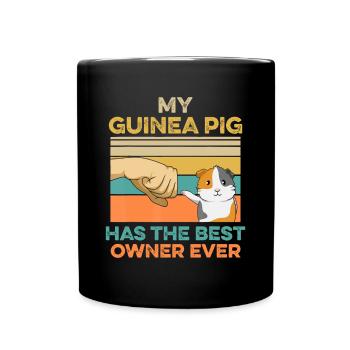 Piggy Zitat für ein Meerschweinchen Loverguinea Schweinemädchen - Tasse einfarbig - Schwarz - Vorne