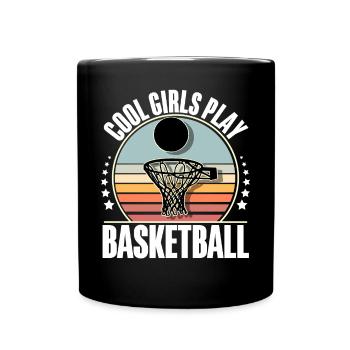 Basketball Basketballerin Frauen Basketball - Tasse einfarbig - Schwarz - Vorne