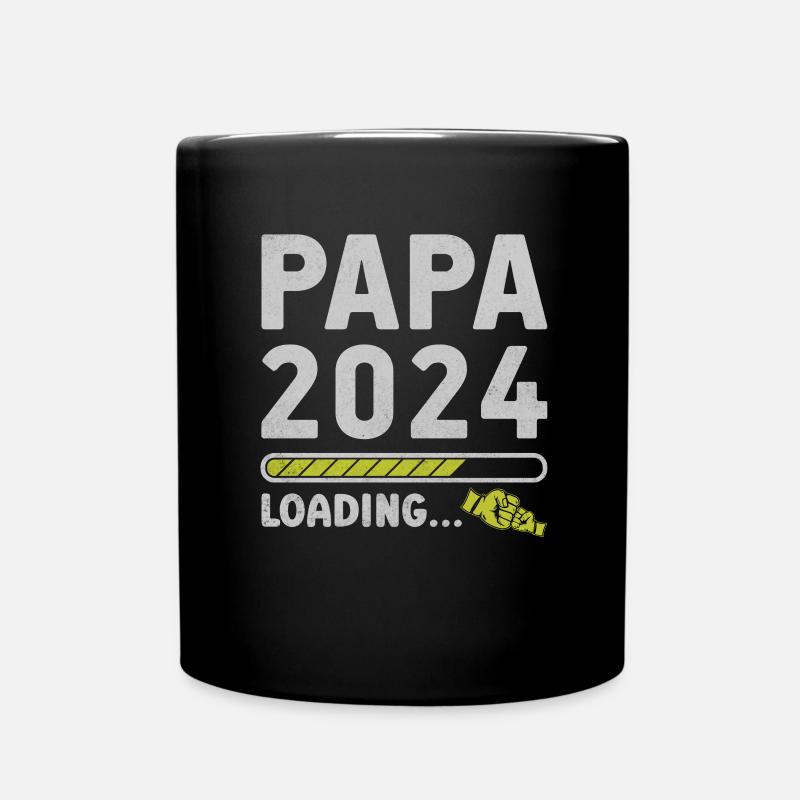 Schwangerschaft Werdende Eltern Geschenk Papa 2024 - Tasse einfarbig - Schwarz