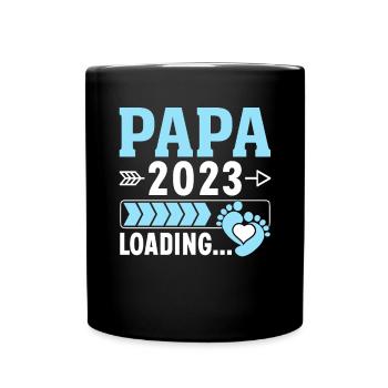 Cadeau des futurs parents de grossesse Papa 2023 - Mug uni - noir - Devant