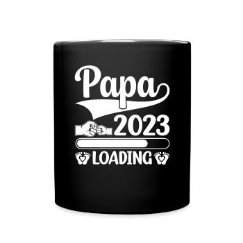 Cadeau des futurs parents de grossesse Papa 2023 - Mug uni - noir - Devant