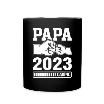 Cadeau des futurs parents de grossesse Papa 2023 - Mug uni - noir - Devant