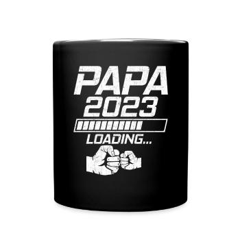 Cadeau des futurs parents de grossesse Papa 2023 - Mug uni - noir - Devant