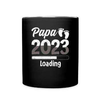 Cadeau des futurs parents de grossesse Papa 2023 - Mug uni - noir - Devant
