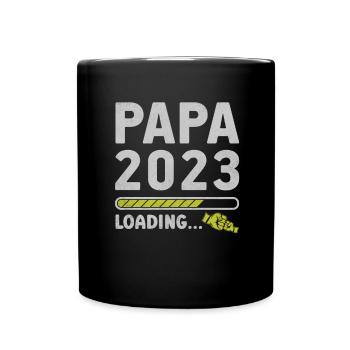 Cadeau des futurs parents de grossesse Papa 2023 - Mug uni - noir - Devant