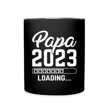 Cadeau des futurs parents de grossesse Papa 2023 - Mug uni - noir - Devant