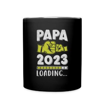 Cadeau des futurs parents de grossesse Papa 2023 - Mug uni - noir - Devant