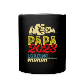 Cadeau des futurs parents de grossesse Papa 2023 - Mug uni - noir - Devant