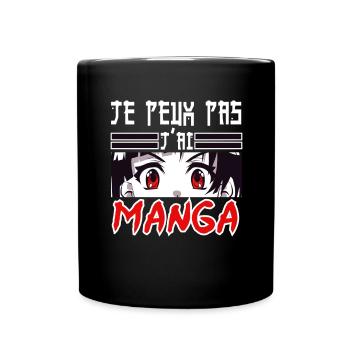 manga japonais - otaku japon desin animé héros - Mug uni - noir - Devant