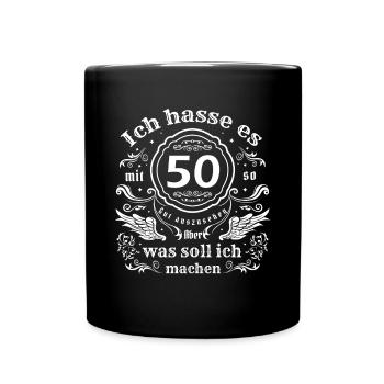 Ein lustiger 50 Jahre Geburtstag Spruch 1973 - Tasse einfarbig - Schwarz - Vorne