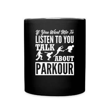 Lustiges Parkourläufer Freerunner Geschenk - Tasse einfarbig - Schwarz - Vorne