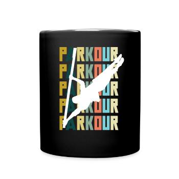 Lustiges Parkourläufer Freerunner Geschenk - Tasse einfarbig - Schwarz - Vorne