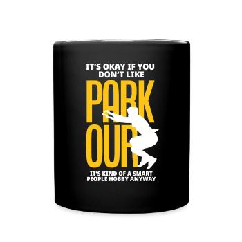 Lustiges Parkourläufer Freerunner Geschenk - Tasse einfarbig - Schwarz - Vorne