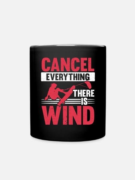 Annuler tout ce qu’il y a Wind Kitesurf - Mug uni - noir