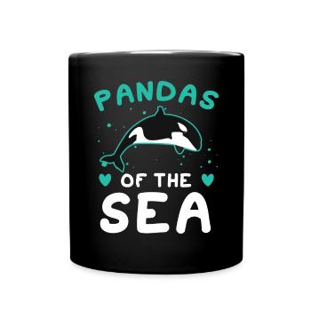 Pandas de la mer Orque Whale Biologiste marin - Mug uni - noir - Devant