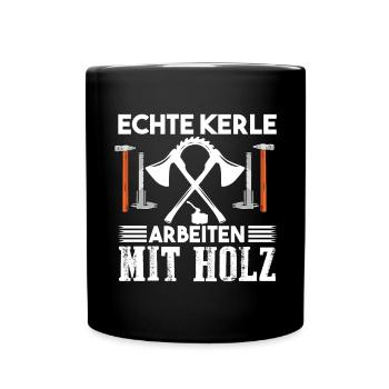 Zimmermann Schreiner Geselle Tischler Meister - Tasse einfarbig - Schwarz - Vorne