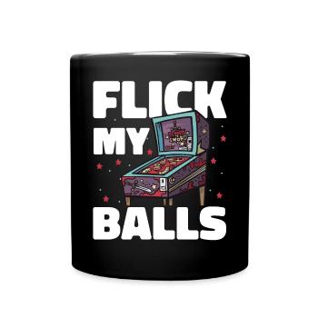 Drôle de flipper rétro dessin animé - Mug uni - noir - Devant
