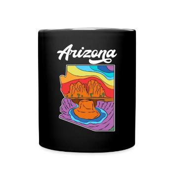 Arizona Vintage Retro Outdoor - Full Colour Mug - black - Front