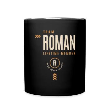 Roman Personalized Name - Funny Roman - Full Colour Mug - black - Front