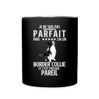 Border Collie Presque Parfait - Mug uni - noir - Devant