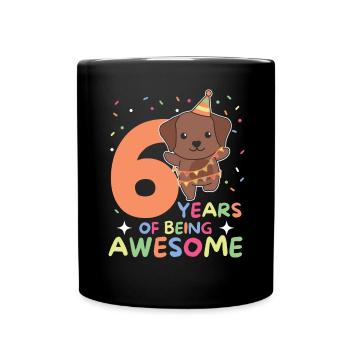 Labrador pour les enfants de 6 ans - Mug uni - noir - Devant