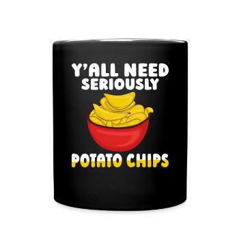 Potato Chips Gift - Full Colour Mug - black - Front