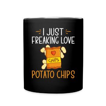 Cadeau de croustilles - Mug uni - noir - Devant