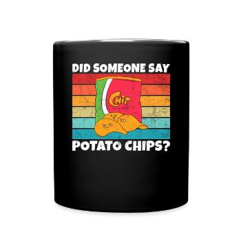 Cadeau de croustilles - Mug uni - noir - Devant