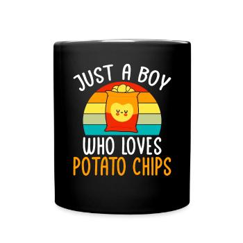Potato Chips Gift - Full Colour Mug - black - Front