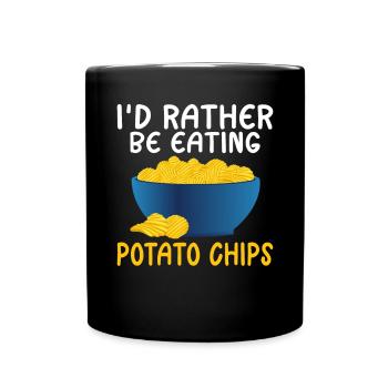 Cadeau de croustilles - Mug uni - noir - Devant
