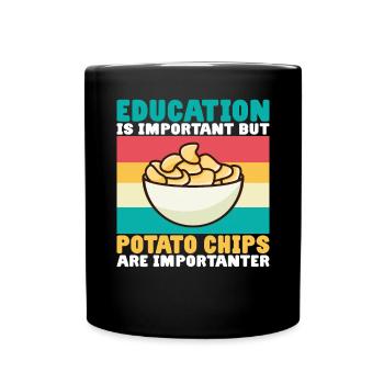 Cadeau de croustilles - Mug uni - noir - Devant