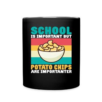 Cadeau de croustilles - Mug uni - noir - Devant