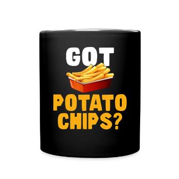 Potato Chips Gift - Full Colour Mug - black - Front
