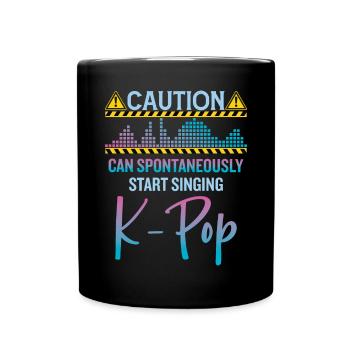 Peut spontanément commencer à chanter de la K-pop - Mug uni - noir - Devant