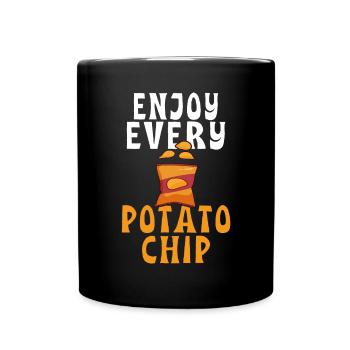 Potato Chips Gift - Full Colour Mug - black - Front