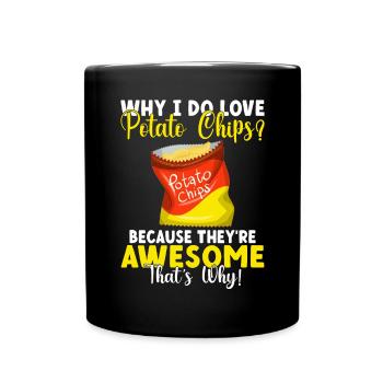 Potato Chips Gift - Full Colour Mug - black - Front