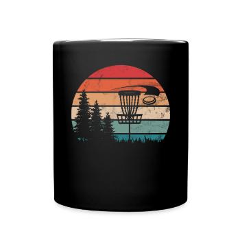 Lustiges Disc Golf & Ultimate Frisbee Spieler - Tasse einfarbig - Schwarz - Vorne