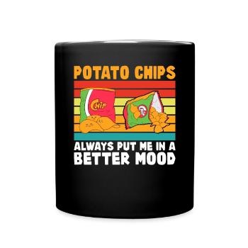 Cadeau de croustilles - Mug uni - noir - Devant