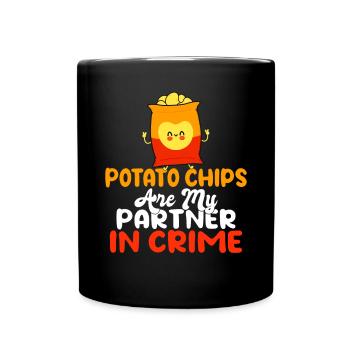 Cadeau de croustilles - Mug uni - noir - Devant